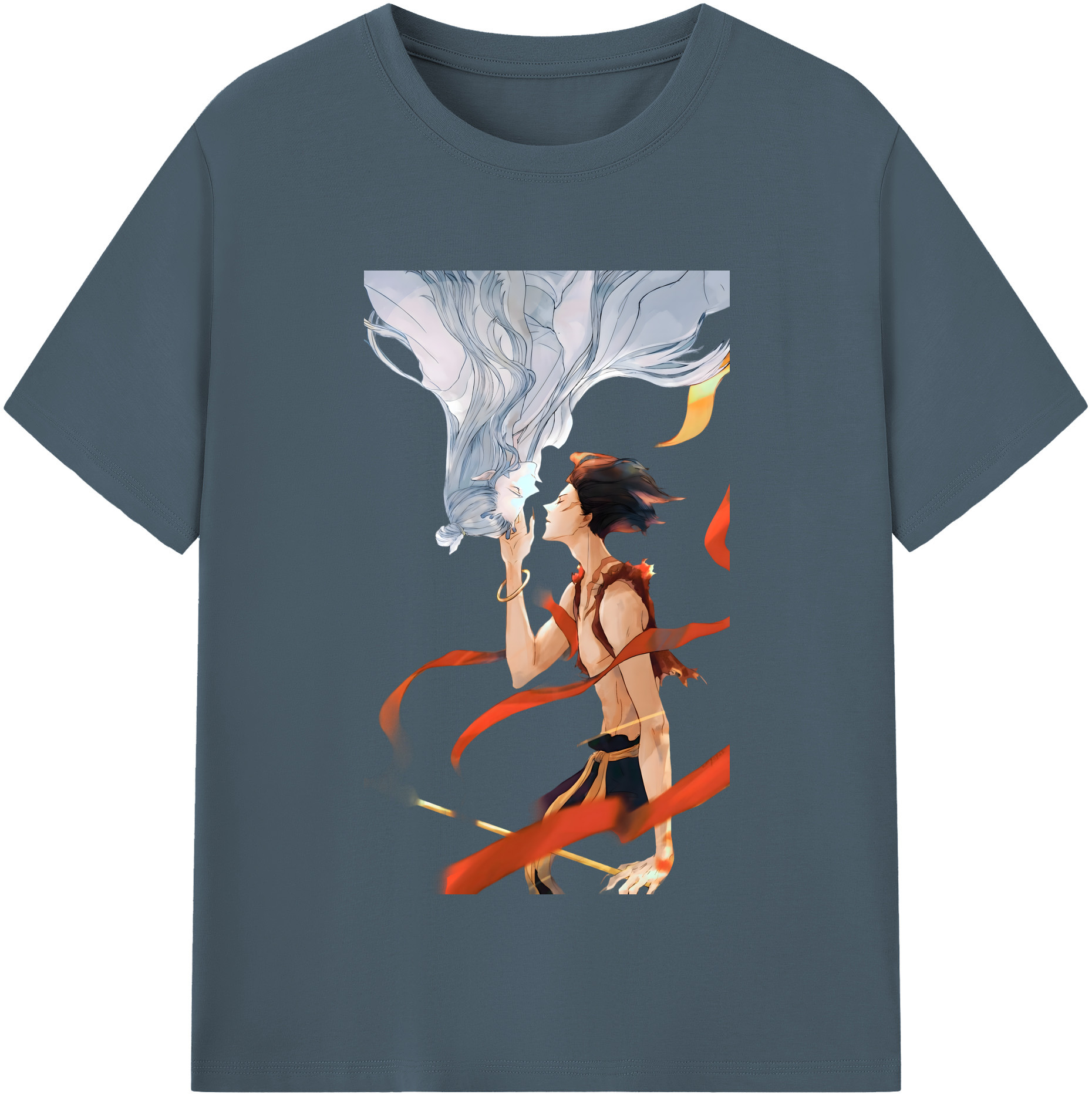 （画像用） Ne Zha 2 ナタ 魔童の大暴れ 綿100％半袖Tシャツ（フロントプリント）